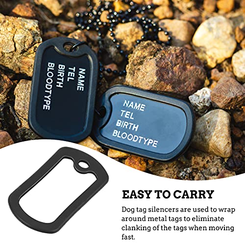 12pcs Dog Rubber tag Silencer Dog tag Cover id Silencer Silicone