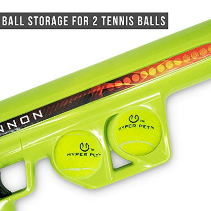 Hyper Pet K9 Kannon Dog Ball Thrower Launcher for Dogs, All Breeds Up To 60 Pounds, With One Hyper Pet 2.5 Inch Tennis Ball, For All Breeds | Includes one 2.5 inch tennis fetch piece, sends it flying farther with far less effort, keeps active pups running