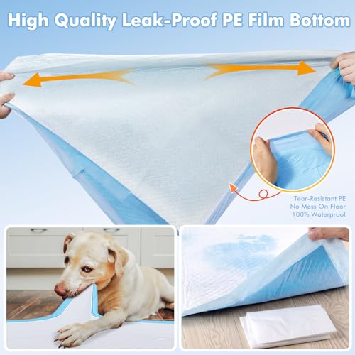Puppy Pads XXXL 31"x 55" 40 Count,Pee Pads for Large Dogs & Multi-pet Families, Disposable Pet Training Pads for Doggie,Cat , Incontinence Underpads Ultra Absorbent & Quick-Dry, Leakproof Potty Pad - size: 31"x 55" Blue(40counts)