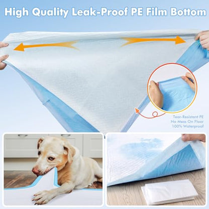 Puppy Pads XXXL 31"x 55" 40 Count,Pee Pads for Large Dogs & Multi-pet Families, Disposable Pet Training Pads for Doggie,Cat , Incontinence Underpads Ultra Absorbent & Quick-Dry, Leakproof Potty Pad - size: 31"x 55" Blue(40counts)