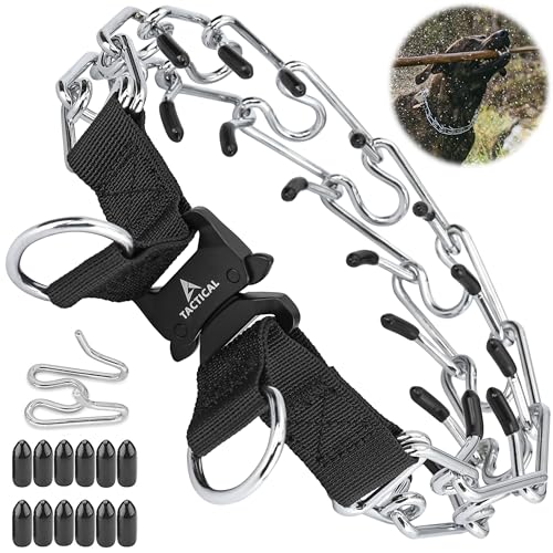 DEYACE Quick Release Dog Training Collar Adjustable Stainless Steel Collar for Small Medium Large Dog (Black, XL Neck Girth 16.9"-22.2") - color: Black, size: XL Neck Girth 16.9"-22.2"