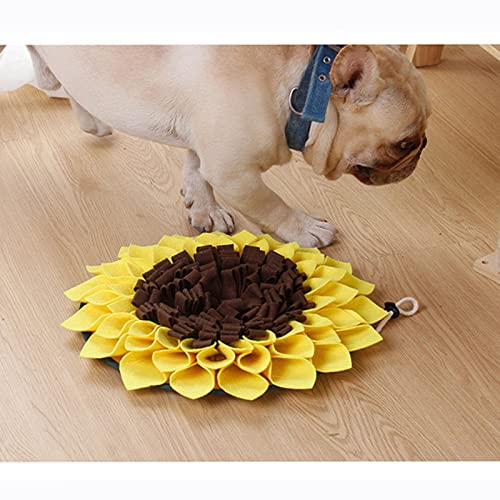 Dog Snuffle Mat Rabbit Foraging Feeding Pad Sunflower Treat Training Mat Boring Breakers for Rabbits Guinea-Pigs Dog Snuffle Mat Toy Small Dog Puzzle Toy Rabbit Foraging Mat Large with