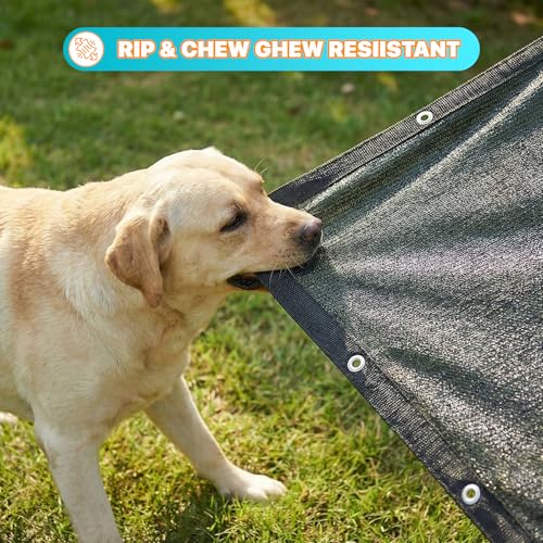 ShadeMart 4' x 5' Black Dog Kennel Shade Cover, 90% UV Block Shade Cloth, Mesh Tarp with Grommets for Dog Playpen, Dog Pen, Dog Run, Dog Crate, Fence Privacy Screen (We Make Custom Size) - color: Black, size: 0 4' X 0 5'