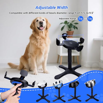 Dog Bowls,Elevated Adjustable Dog Bowl Stand with 3 Heights & Tilted Feeding Design, Raised Stand Compatible with Medium & Large Breeds(1 Pack) Black - size: A -Dog Bowl Stand 1 Black