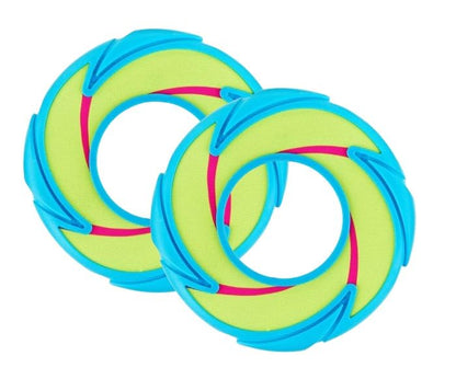 Neon Fetch and Play Buddy Dog Toy - Soft Dog Frisbee, Glow in The Dark Flying Disc, Lightweight Durable Fetch Toy. (Pack of 2) - size: Pack of 2