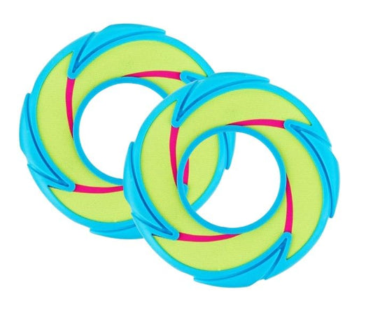 Neon Fetch and Play Buddy Dog Toy - Soft Dog Frisbee, Glow in The Dark Flying Disc, Lightweight Durable Fetch Toy. (Pack of 2) - size: Pack of 2