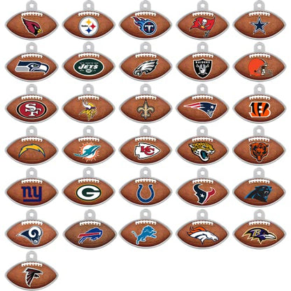 GoTags Personaized NFL Dog Tags, Kansas City Chiefs, Football Shape Custom Engraved Pet ID Tags