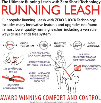 EzyDog Road Runner Hands Free Dog Leash – Waist Leash for Dog Walking, Jogging and Running with Zero Shock Bungee, Reflective Stitching, and Adjustable Waist (Pink) - color: Pink, size: Standard