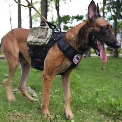 ICEFANG GN3 Tactical Dog Harness with 6X Buckle,Dog Molle Vest with Handle,3/4 Body Coverage,Hook and Loop Panel for ID Patch,No Pulling Front Clip (L (28"-35" Girth), Black) - color: Black, size: Large (Pack of 1)