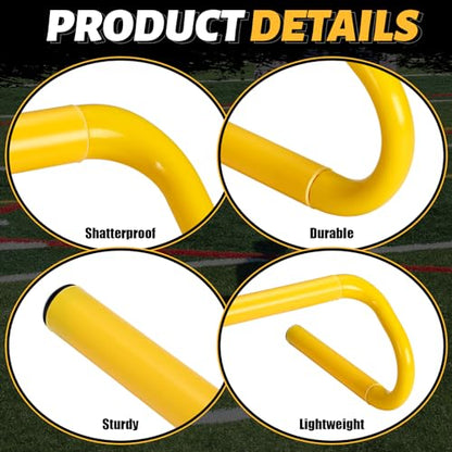 Wettarn 10 Pcs Speed Agility Training Hurdles Detachable Durable Hurdle Agility Plyometric and All Purpose Speed Training Equipment for Athletes Soccer Basketball - color: Yellow, size: 6 Inch