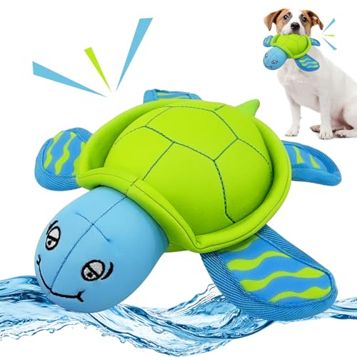 Dog Pool Toys, Floating Water Toys for Dogs, Squeaky Dog Toys for Water or Pool, Outdoor Beach Interactive Dog Toys for Small and Medium Dogs – Turtle - style: A-Turtle