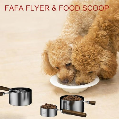 1 Cup Stainless Steel Dog Cat Food Measuring Scoop for Dry and Wet Food, Accurate Measurement for Rice, Flour, Grain (Silver) - color: Silver