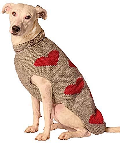 Chilly dog Red Hearts Dog Sweater (Small) - color: Red, size: Small