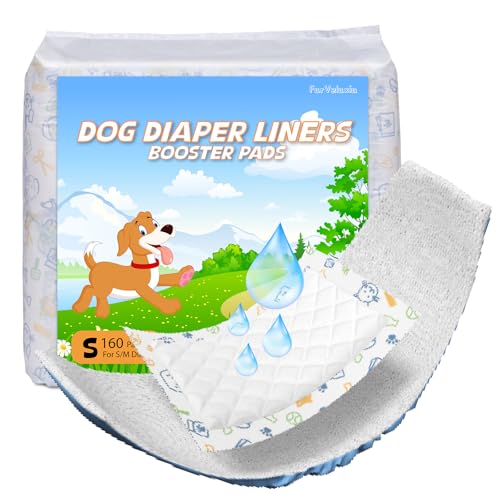 Dog Diaper Liners 100ct, Disposable Dog Diaper Pads Liner Female and Male Super Absorbent Doggie Period Diaper Inserts fit Most Puppy Diapers,Belly Band(Regular) - size: Regular