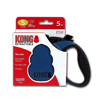 Alcott Kong Terrain Retractable Dog Leash, Small, Blue, 16' Long (Pack of 2) - color: Blue, size: Small 16' (Pack of 2)