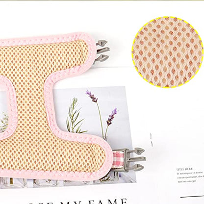 Yuehuam Pet Backpack Harness with Leash for Cat Small Dog Self Mini Carrier Back Pack Pocket Saddle Bags Puppy Bag with Training Lead Leash for Doggie Outdoor Travel Hiking Walking - color: Pink