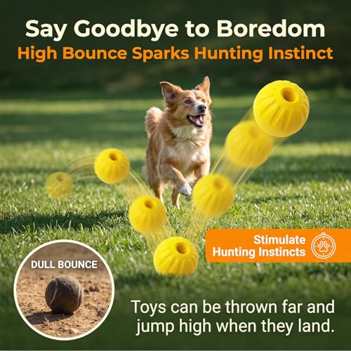4Pack Dog Balls - Durable Dog Toy Balls for Aggressive Chewers, Interactive Fetch and Training, Foam Dog Ball Floats in Water (4pcs 7cm/2.76inch) - size: 4pcs2.76inch