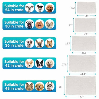 Dog Bed Mat Crate Pads for Dog Cages 24x17.7 Inch Washable Anti-Slip Dog Kennel Pad Soft Small Puppy Cage Cushion Liner, Beige - color: Beige, size: 24 in(L)×17.7 in(W)×1 in(H)