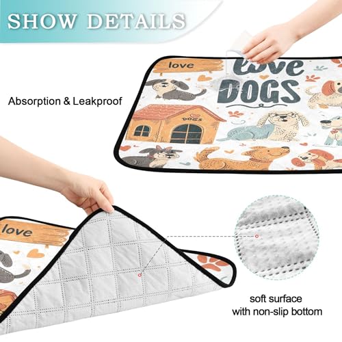 Qilmy Dog Pet Mat, Waterproof Reusable Dog Training Pad Anti-Slip Pet Creat Pad for Small Medium Large Dogs and Cats - size: Smallx3