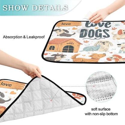 Qilmy Dog Pet Mat, Waterproof Reusable Dog Training Pad Anti-Slip Pet Creat Pad for Small Medium Large Dogs and Cats - size: Smallx3