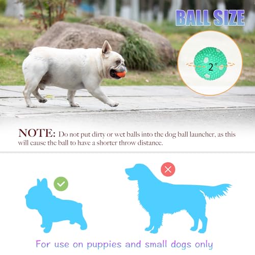 Dog Toy Balls for Small Dogs & Puppies, Chew & Chase Interactive 2” Soft Latex Balls, Durable Dogs Play Balls for Indoor/Outdoor (9 Pcs)