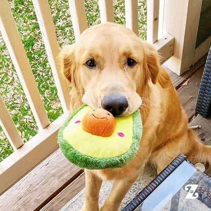 ZippyPaws NomNomz - Dog Squeaky Toys to Keep Them Busy, Funny Food Plush for Small, Medium, & Large Dogs, Cute Stuffed Puppy Toy, Pet Products, Gift for Dogs of All Breeds, Soft and Cuddly - Avocado - color: Avocado