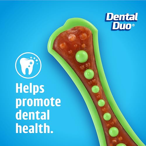 Hartz Chew 'n Clean Dental Duo Bacon Flavored Dental Dog Chew Toy and Treat - Extra Small - size: X-Small (Pack of 1), style: 1 Count