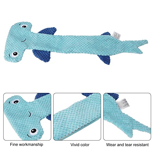 Dog Squeaky Toy, Stuffing Free Teeth Training Interactive Cute Plush Dog Chewing Toy, Squeaky Toys for Teeth Grinding Relieving Boredom Small Medium Large Dogs(Blue) - color: Blue