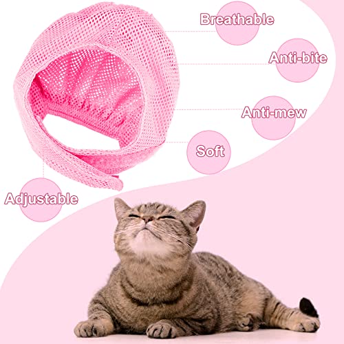 9 Pcs Cat Bathing Bag Set Cat Shower Bag Anti Bite and Scratch for Pet Grooming Washing Brush Comb Muzzle Nail Clipper Nail File Tick Tool(Pink) - color: Pink