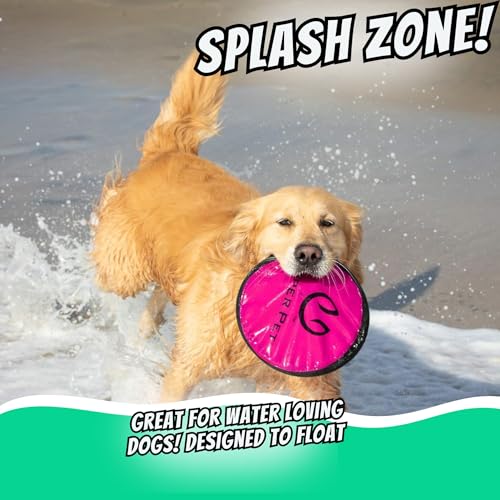 Hyper Pet Flippy Flopper 9" Flying Disc Soft Dog Toy, Floats in Water & Safe on Teeth, for All Breeds, Pack of 2 (Colors May Vary) - size: Pack of 2