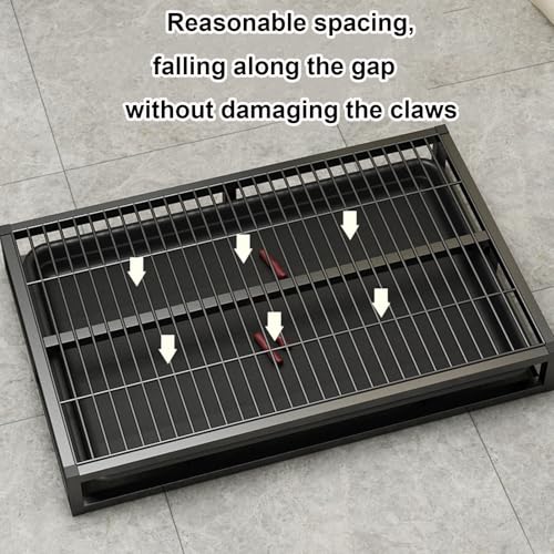 Large Indoor Dog Potty Toilet 30.7 x 19.7 Inch, Metal Elevated Pee Pad Holder for All Breeds, Keeps Paws & Floors Clean, Ideal for Bedroom/Dorm, Dog Potty Tray for Large Dogs