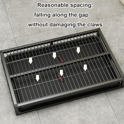 Large Indoor Dog Potty Toilet 30.7 x 19.7 Inch, Metal Elevated Pee Pad Holder for All Breeds, Keeps Paws & Floors Clean, Ideal for Bedroom/Dorm, Dog Potty Tray for Large Dogs