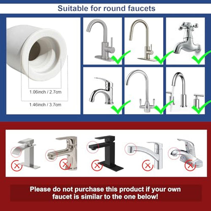 Dog Shower Hose Attachment for Faucet - 6.5ft Sink Hose for Bathtub Faucet | with Showerhead and Tie Connector, Portable Sink Hose for Fits Round Bathtub Faucet, Bathroom, Wash hair, Outdoor Cleaning