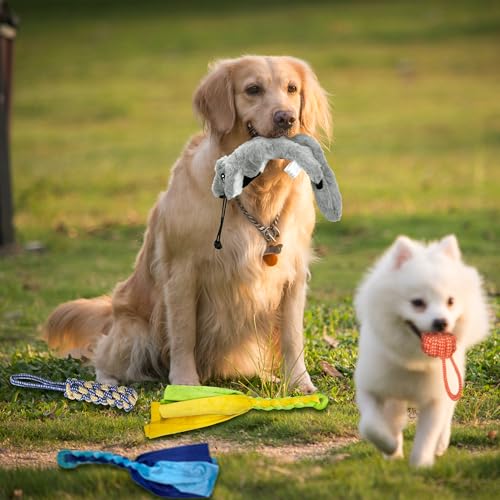 Flirt Pole for Dogs, Interactive Toys Tug-of-war for Dogs, Five-Section Retractable Adjustable Length,for Outdoor Exercise & Training for Small Medium Large Dog - size: 4 switch-59.1Inch