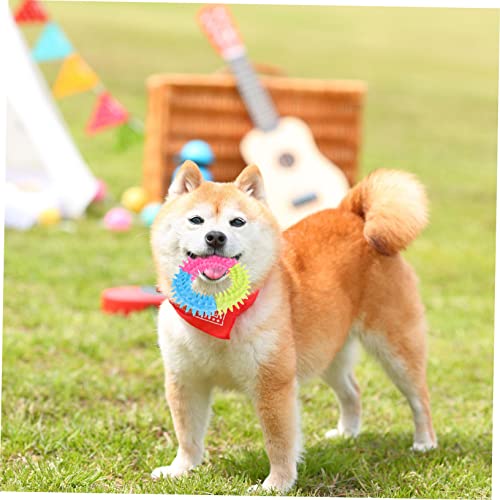 BESPORTBLE Chew Toy for Dogs 3pcs Dog Ring Toys Teething Ring Water Resistant Easy to Clean