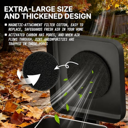 Dog Poop Trash Can Outside - 22L/6Gal Metal Outdoor Trash Can with Lid, Pet Waste Trash Can with 20 Bags, Outdoor Garbage Can with Soft Close for Outdoor Odor Control, Rectangular Black - size: 22L Rectangular Black Trash Can