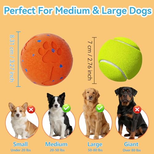 Smart Interactive Dog Toy Ball, Automatic Moving Rolling & Bouncing, Motion Activated E-TPU Dog Ball, Waterproof Chew Resistant for Medium & Large Dogs (Orange) - color: Orange