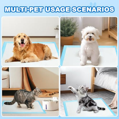 Thick Odor Neutralizing Disposable Dog Training Pads Heavy Duty Absorbent Pet Pee Pads for Dogs Odor Control Ultra Absorbent Dog Training Pads Large Size (50, M)