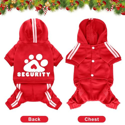 Soft & Warm Dog Outfit - Pullover Hoodie & Sweatshirt for Small, Medium & Large Dogs (Red, XX-Small) - color: Red, size: XX-Small