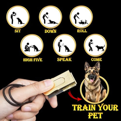 Mythrojan Brass and Steel Pet Training Clicker Puppy Dog Training Cricket Clicker U.S. Engraved Military Gear Metal Clicker (Clicker Pack of 2Pcs) - style: Clicker Pack of 2Pcs