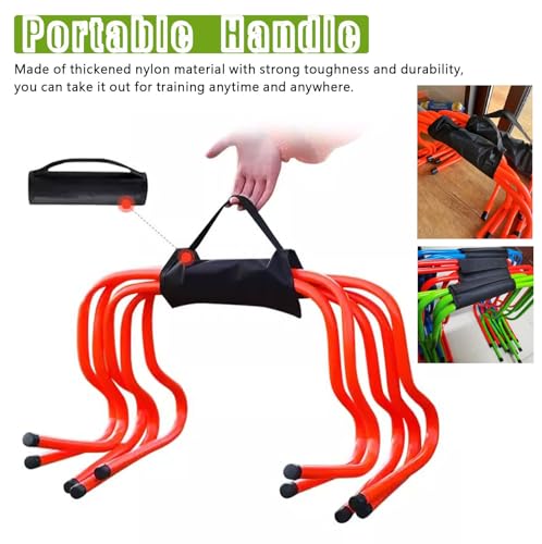 5 Pack Dog Training Hurdles, 6in/ 9in/ 12in/ 20in Different Height Sports Hurdle for Track & Field, Football, Mini Agility Athletic Trainer Set(50cm(20")) - size: 50cm(20")