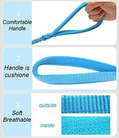 2/3/4/6/10 Foot Reflective Dog Leash Strong Nylon Rope Braided Heavy Duty for Large and Medium Small Dogs Walking Training Leads (Sky Blue, 3ft * 1/2") - color: Sky blue, size: 3ft * 1/2"