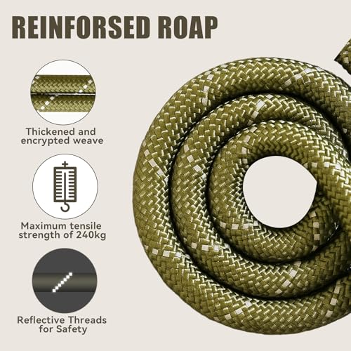 Dog Seat Belt for Car, Reflective Heavy-Duty Dog Seatbelt for Vehicle, Dual Clip Hook, Buckle and Carabiner, Strong Rope, Pet Tether Safety Restraint for All Dogs Holiday Outdoor Travel, Green