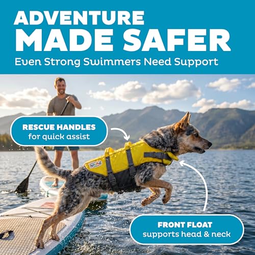 Outward Hound Granby Splash Yellow Dog Life Jacket, Medium - color: Yellow, size: Medium (Chest Girth: 21"-27")