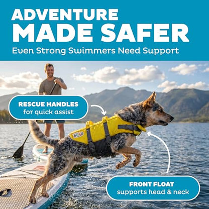 Outward Hound Granby Splash Yellow Dog Life Jacket, Medium - color: Yellow, size: Medium (Chest Girth: 21"-27")