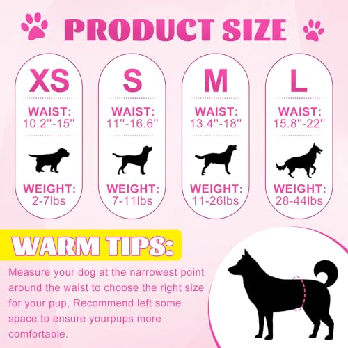 XPCARE 40 Count Disposable Female Dog Diapers, Super Absorbent, Leak Proof, Dog Diapers,Dog Period Diaper Female, for Incontinence, Estrus Female Dogs (Large) - size: Large