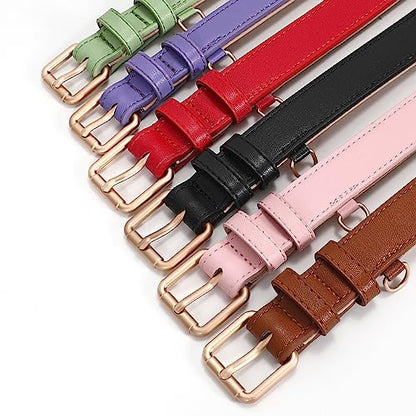WHIPPY Leather Dog Collar for Small Medium Large Dog Adjustable Soft Breathable Leather Padded Puppy Collar with Alloy Buckle Heavy Duty Waterproof Classic Dog Pet Collar,Pink,L - color: pink, size: L:18" - 22"(1.18"width)
