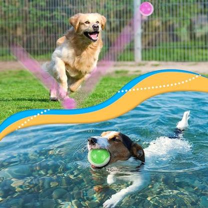 LECHONG Glow Dog Ball, 2.5” Squeaky Dog Toy Ball, Dog Rubber Ball Toys for Small and Medium Dogs, Durable Dog Fetch Toys Puppy Chew Toys Pack of 6 - color: S6-glow