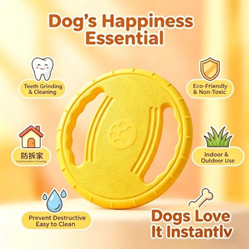 Soft Dog Flying Discs Beach Accessories, Float Outdoor Puppy Flyer Pull Loop Tug Disk Water Swimming Pool Lawn Yard Animal Activity Training Sports Gift- Upgrade Dog Fun Game Toys