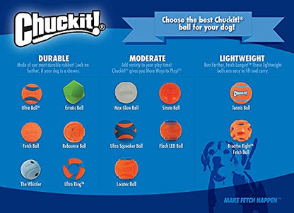 Chuckit! Ultra Squeaker Balls for Dogs, Floating Water Pet Toys, Durable Rubber Pet Toy, Bouncy Squeaky Fetch Balls for Dogs, Medium (2.5") 2 Count (Pack of 12) - size: Medium (Pack of 12), style: Squeaker